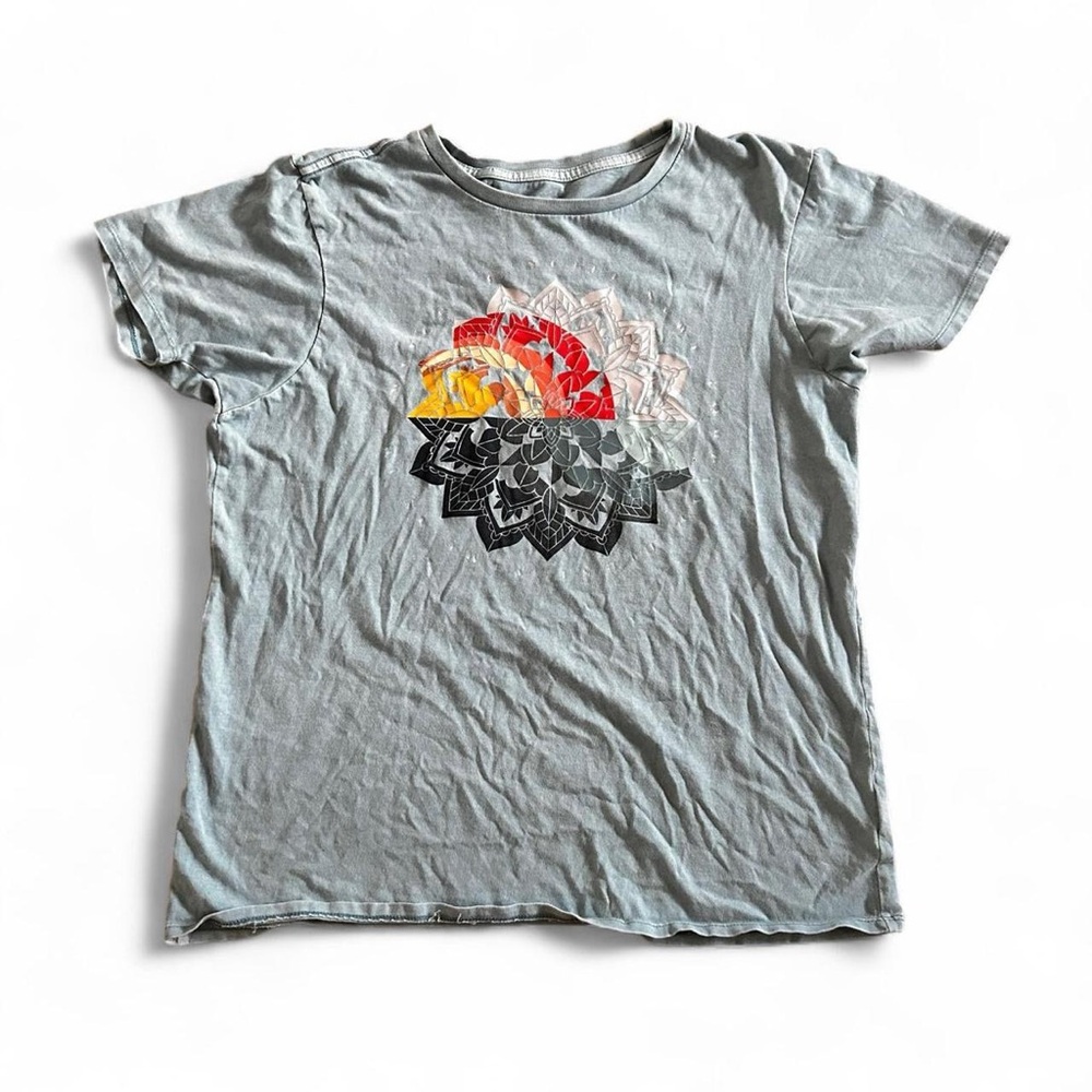 O'Neill men’s grey graphic 100% cotton tee with unique Mandala design